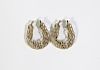 Pair of Reticulated 14K Gold Earrings