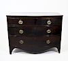 American Hepplewhite Style Bowfront 4 Drawer Chest
