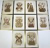 (10) Chinese Framed Paper Cuttings of Beijing Opera Masks