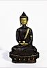 Bronze Amitabha Medicine Buddha sitting on Lotus