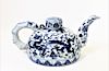 Chinese Blue & White Dragon Porcelain Teapot