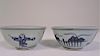 Pair Chinese Blue & White Cups