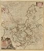 AN ANTIQUE MAP, "Circulus Electorum Rheni Sive Rhenanus Inferior," AMSTERDAM, 17TH/18TH CENTURY,
