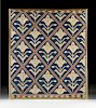 A SCANDINAVIAN LILY PATTERNED FLAT WEAVE WOOL COVERLET, POSSIBLY SOGN NORWAY, EARLY 20TH CENTURY,