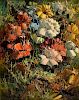 JOSE VIVES-ATSARA (Spanish/American 1919-2004) A PAINTING, "Wild Flowers,"