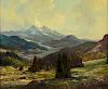ROBERT WILLIAM WOOD (English/American 1889-1979) A PAINTING, "Mountain Peak with Valley,"