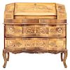 SECRÉTAIRE. FRANCE, 19TH CENTURY. Veneered wood with gilt-brass details. 4 exterior drawers and 2 indoors.
