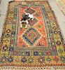 Kilim oriental throw rug, 4' 8" x 8' 4".