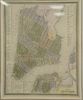City of New York, Manhattan, hand colored engraved map.