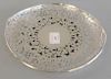 Silver pierced dessert plate, pierced and engraved with stylized foliage. wd. 9 1/4 in. 14.9 t.oz.