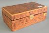 Dunhill burlwood humidor box. ht. 5 1/2 in., top: 8" x 14 1/4".