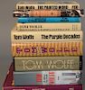 Lot of eight books by Tom Wolfe, seven inscribed with sketches.