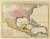 AN ANTIQUE MAP, "Carte Contetant Le Royaume du Mexique et la Floride,"1719-17, HENRI ABRAHAM CHÂTELAIN (1684-1743), AMSTERDAM,