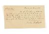 A REPUBLIC OF TEXAS PROMISSARY HANDWRITTEN NOTE, JOHN W. HALL (1786-1845) SIGNED AND DATED WASHINGTON, NOVEMBER 9, 1838,