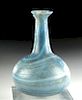 Roman Marbled Glass Vessel - Beautiful in Blue!