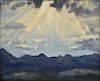 FRANK SIMON HERRMANN (AMERICAN 1866-1942) A PAINTING, "Light Breaking Through the Clouds,"