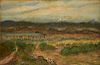 JOAQUIN CLAUSELL (Mexican 1866-1935) A PAINTING, "Panoramic Landscape,"