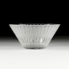A LALIQUE FROSTED AND CLEAR GLASS FRUIT BOWL, ENGRAVED SIGNATURE, CIRCA 1960,