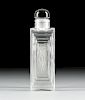 A VINTAGE LALIQUE CLEAR AND FROSTED GLASS DUNCAN FLACON 4, ETCHED SIGNATURE, 1945-1960,
