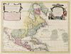 AN ANTIQUE MAP, "America Septentrionalis," AUGSBURG, 1790,