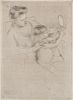Mary Cassatt (American, 1844-1926)  Looking into the Hand Mirror No. 2