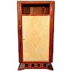French Art Deco Exotic Wood Vellum Tall Cabinet