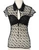 Chanel Sheer Lace Star Top Size 38