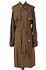 Hermes Brown Kelly Luxury Trench Coat Size 42
