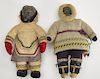 Two Eskimo Dolls with Soapstone Heads