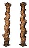 Pair of Early Giltwood Solomonic Columns
