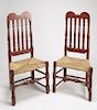 Pair Bannister Back Side Chairs