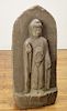 Early Carved Stone Standing Buddha Figure