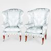 Pair of George III Style Mahogany Wing Chairs