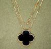 Van Cleef & Arpels 18k Magic Alhambra Black Onyx Necklace