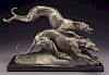 Francisque Art Deco silverplated bronze sculpture