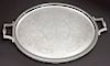 Christofle oval silverplated 2-handle serving tray
