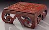 Chinese Qing carved cinnabar stand,
