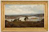 Richard Henry Nibbs "View of Plymouth" oil