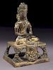 Chinese Qing Qialong gilt bronze Buddha,