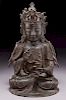 Large Chinese Ming bronze Guanyin,