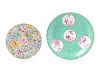 Two Chinese Famille Rose Porcelain Plates
Larger: diam 10 in., 24 cm. 