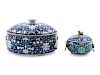 Two Chinese Famille Rose Porcelain Covered Bowls
Larger: diam 11 in., 27.9 cm.