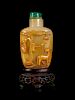 A Chinese Carved Agate Snuff Bottle
Height 2 3/8 in., 6 cm. 