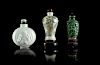Three Chinese Porcelain Snuff Bottles
Largest: height 2 3/4 in., 7 cm. 