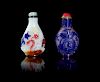 Two Chinese Peking Glass Snuff Bottles
Taller: height 2 3/4 in., 17 cm. 