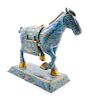 A Chinese Cloisonne Enamel Figure of a Horse
Height 21 3/8 in., 55 cm. 