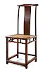 A Chinese Huanghuali Yokeback Side Chairs, Dengguayi
Height 43 1/2 x length 17 3/4 x width 16 1/2 in., 111 x 45 x 42 cm.