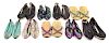 Nine Pairs of Chinese Shoes
Longest: length 11 in., 27.9 cm. 