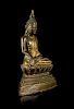 A Thai Gilt Bronze Figure of Buddha 
