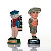 SET OF 2 ROYAL DOULTON FIGURINES, GOLFER AND CADDIE
